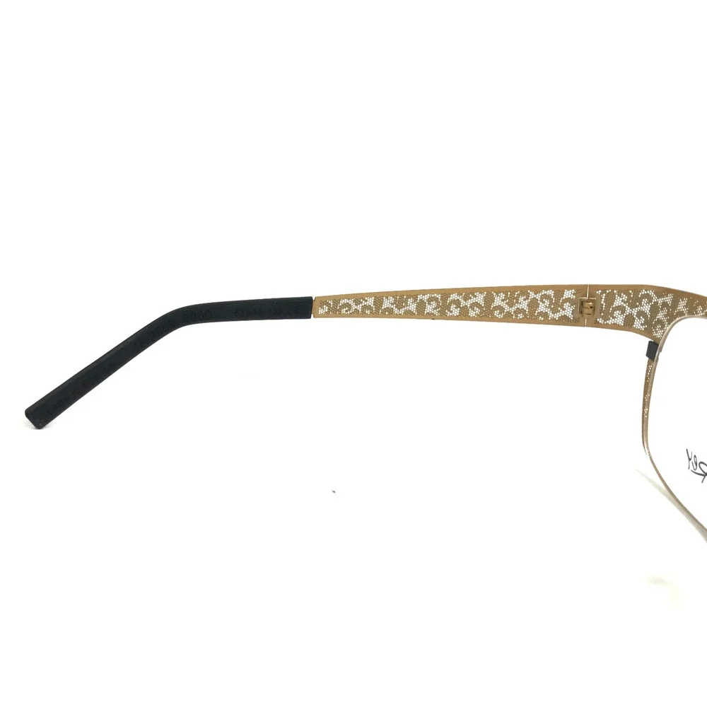 J.F. Rey Eyeglasses Frames JF2559 0050 Matte Black Gold Fleur De Lis 58-16-132